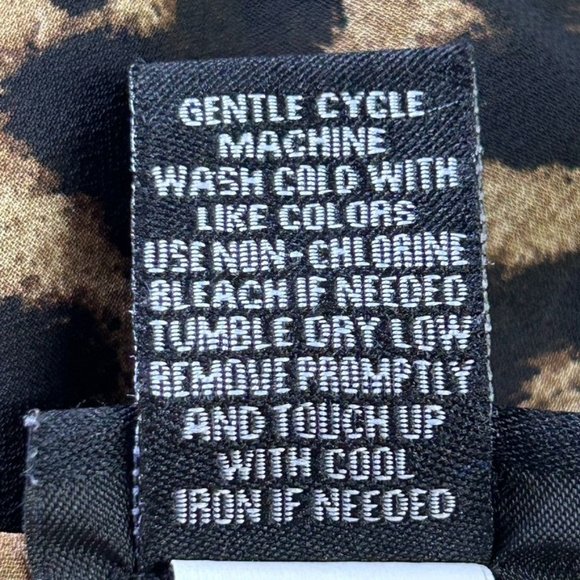 Torrid Side Cinch Leopard Print Semi-Sheer Pullover Top in Brown/Black -Sz - 2X - Picture 5 of 6